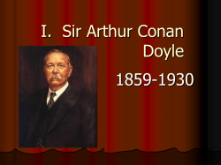 Sir Arthur Conan Doyle - BJA English 8 Class Page