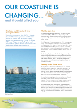OUR COASTLINE IS CHANGING
