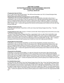 DIRECTIONS TO SAHMA OFFICE