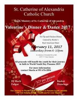 February 5th 2017 - St. Catherine of Alexandria Temecula
