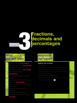 3Fractions, decimals and percentages