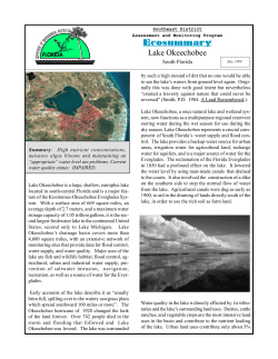 Lake Okeechobee - Florida Department of Environmental Protection