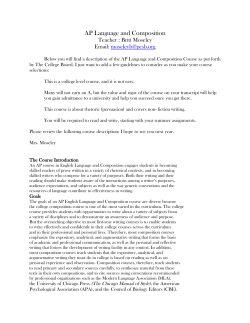 AP Language and Composition