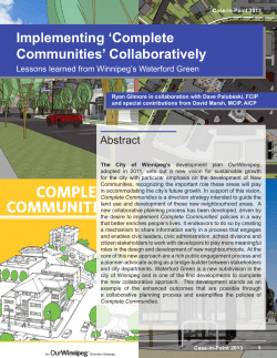 Implementing `Complete Communities` Collaboratively