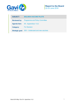 Board Document Template - Gavi, the Vaccine Alliance