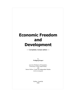 Economic Freedom and Development