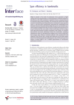 Span efficiency in hawkmoths - Journal of The Royal Society Interface
