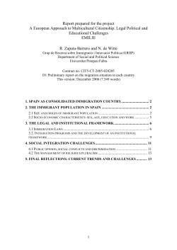 Immigration background Spain