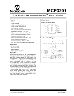 2.7V 12-Bit A/D Converter with SPI Serial Interface