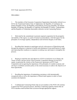 ECO Trade Agreement (ECOTA) - World Integrated Trade Solution