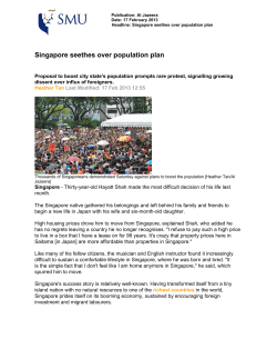 Singapore seethes over population plan