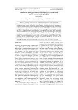 Application of stable isotopes and lipid analysis to understand