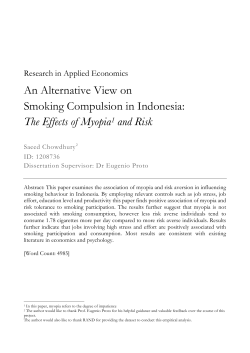 An Alternative View on Smoking Compulsion in Indonesia: