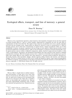 Ecological effects, transport, and fate of mercury: a general review