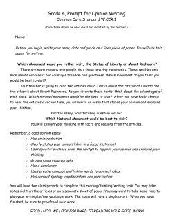 Grade 4, Prompt for Opinion Writing - Hart
