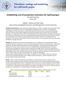 Establishing cost of production estimates for hybrid grapes