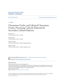 Chromium Oxides and Lithiated Chromium Oxides. Promising