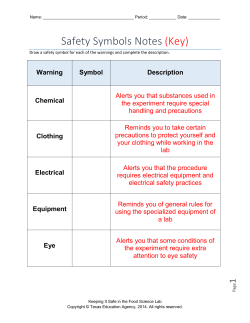 Graphic Organizer - Safety Symbols Notes (Key)