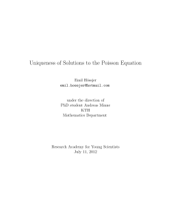 Uniqueness of Solutions to the Poisson Equation