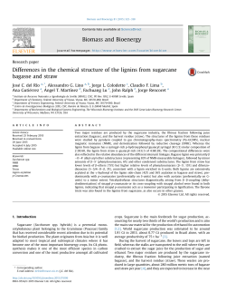 Differences in the chemical structure of the lignins from sugarcane
