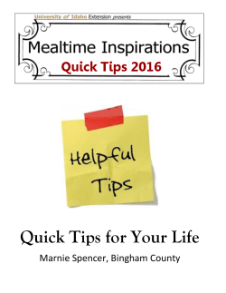 Quick Tips for Your Life