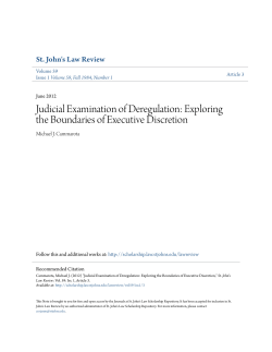 Exploring the Boundaries of Executive Discretion