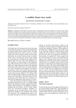 A modified Ekman layer model