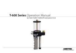 T-600 Series Operation Manual