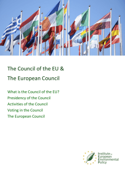Guide to the Council of the European Union