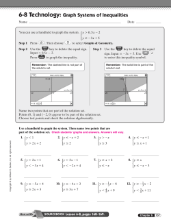 6-8 Technology: Graph Systems of Inequalities