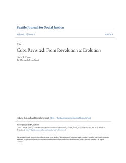 Cuba Revisited: From Revolution to Evolution