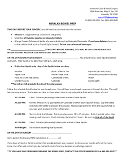Colonoscopy Prep Instructions-Miralax