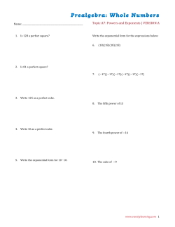 Prealgebra: Whole Numbers