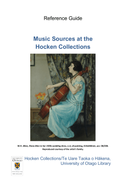Music guide - University of Otago