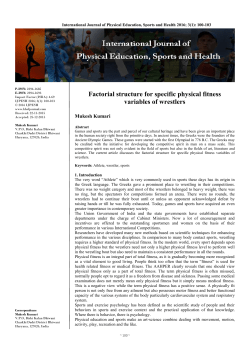 Factorial structure for specific physical fitness variables of wrestlers