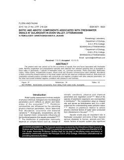 BIOTIC AND ABIOTIC COMPONENTS ASSOCIATED WITH