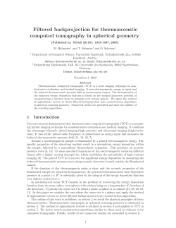 Filtered backprojection for thermoacoustic computed tomography in