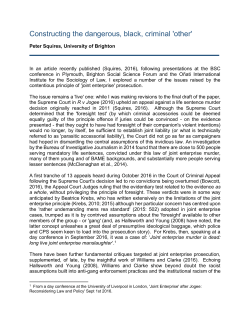 Constructing the dangerous, black, criminal `other`