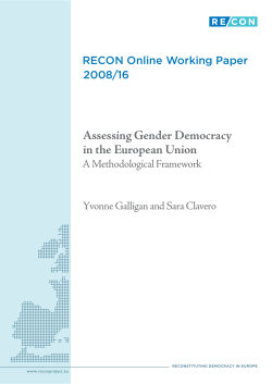 Assessing Gender Democracy in the European Union. A
