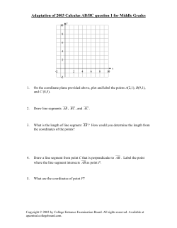 Adaptation of 2003 Calculus AB/BC question 1 for