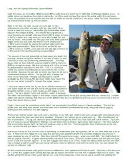 Long Lines for Spring Walleye - by Jason Mitchell