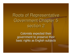 Roots of Representative Government Chapter 5