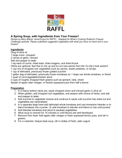 May 2017 Freezer Challenge