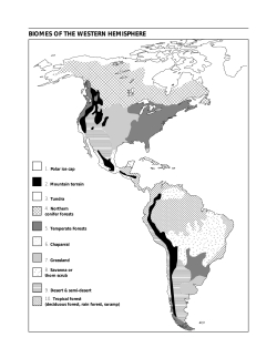 BIOMES OF THE WESTERN HEMISPHERE