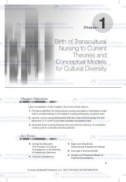 Birth of Transcultural Nursing to Current Theories and Conceptual