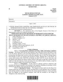 House Resolution 481 - North Carolina General Assembly