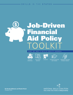 Job-Driven Financial Aid Policy