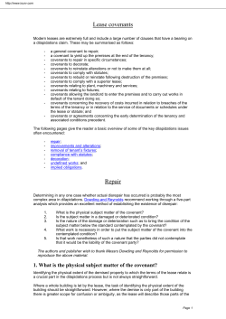 Key dilapidations issues