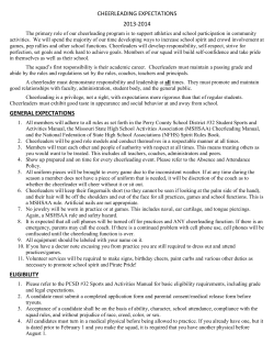 cheerleading expectations 2013-2014 general expectations eligibility