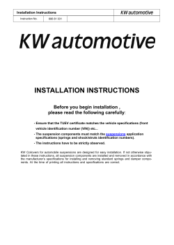 KW Suspensions Performance Coilover Kits